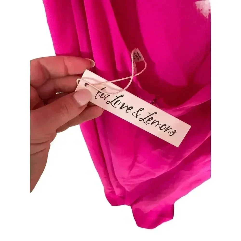 NEW- NWT For Love & Lemons Davis Gown Pink Size XS - Picture 7 of 7